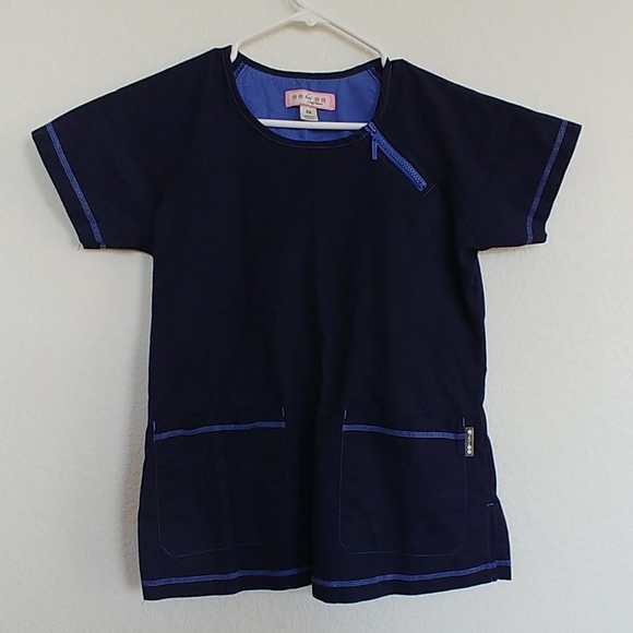 koi Tops - Women's XS ~ Koi Navy Blue Scrub Top